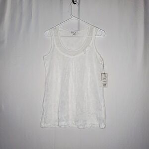 Puli Sheer Mesh Tank Top Women Medium White Angelcore Fairycore Boho Beachy